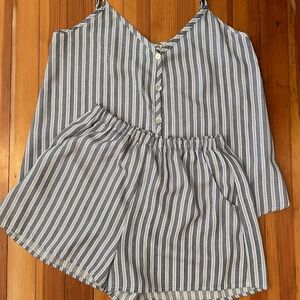 Striped Blue and White Show Me Your Mumu Set